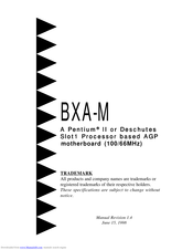 EPOX BXA-M Instructions Manual