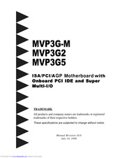 EPOX MVP3G5 Instructions Manual