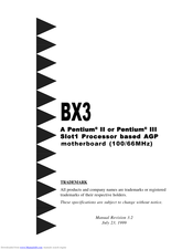 EPOX BX3 Instructions Manual