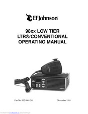 E.F. Johnson Company 98xx LOW TIER Operating Manual