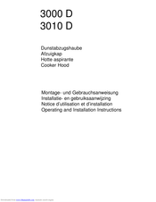 AEG 3010 D Operating And Installation Manual