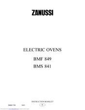 Zanussi BMS 841 Instruction Booklet