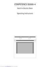 AEG Electrolux COMPETENCE E3000-4 Operating Instructions Manual