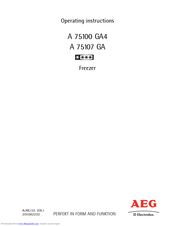 AEG A 75100 GA4 Operating Instructions Manual