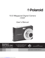 Polaroid I1037 - Digital Camera - Compact User Manual