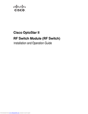 Cisco OptoStar II Installation Manual