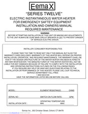 EemaX Series Twelve Installation And Owner's Manual