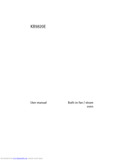 AEG Electrolux KB9820E User Manual