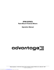 BIAMP ADVANTAGE RPM Series Operation Manual