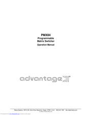 BIAMP ADVANTAGE PMX84 Operation Manual