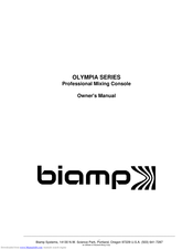 Biamp OLYMPIA SERIES Owner's Manual