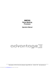 BIAMP ADVANTAGE NMP200 Operation Manual