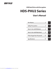 BUFFALO USB Hard Drive with Encryption HDS-PHU2 Series User Manual