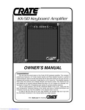 Crate KX-50 Owner's Manual