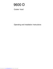 Aeg 9600 D Operating And Installation Manual