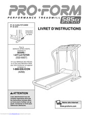 ProForm 585ex Treadmill Manual