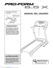 Pro-Form 6.5 X Treadmill Manual Del Usuario