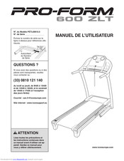 Pro-Form PETL69910.0 Manuel De L'utilisateur