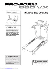 Pro-Form 690 Vx Treadmill Manual Del Usuario