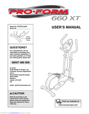 Pro-Form 660 Xt Manual