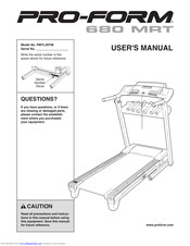 Pro-Form 680 Mrt Treadmill Manual