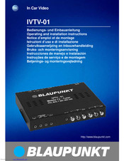 BLAUPUNKT IVTV-01 Operating And Installation Manual