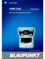 BLAUPUNKT IVMR-1542 Operating And Installation Manual