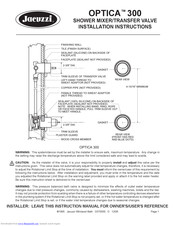 Jacuzzi OPTICA 300 Installation Instructions Manual