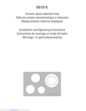 AEG 88101K Installation And Operating Instructions Manual