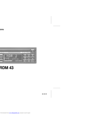 BLAUPUNKT LONDON RDM 43 Operating Instructions Manual