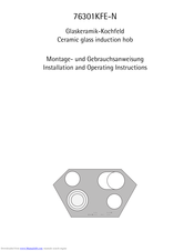 Aeg Electrolux 76301KFE-N Installation And Operating Instructions Manual