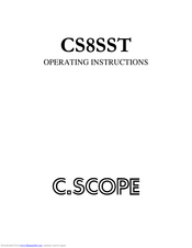 C-SCOPE CS8SST Operating Instructions Manual