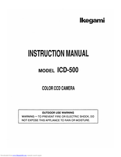 Ikegami ICD-500 Instruction Manual