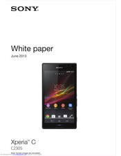 Sony Xperia C C2305 White Paper