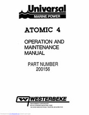 Westerbeke ATOMIC 4 Operation And Maintenance Manual