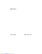 Electrolux B31510-5 User Manual
