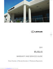 Lexus 2013 IS 350C Warranty And Services Manual