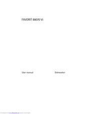 AEG Electrolux FAVORIT 88070 Vi User Manual