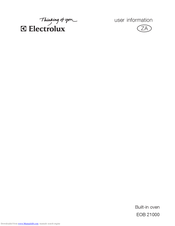 Electrolux EOB 21000 User Information