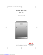 AEG Electrolux FAVORIT 88080 VIL Instruction Book