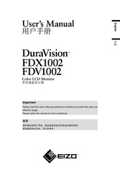 EIZO DuraVision FDV1002 User Manual