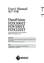 EIZO DURAVISION FDX1201T User Manual