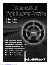 BLAUPUNKT TSW250 Installation Instructions Manual