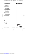 EINHELL BT-AP 600 E Operating Instructions Manual