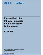 Electrolux EOB 299 Instruction Booklet