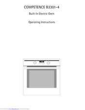 Electrolux COMPETENCE B3301-4 Operating Instructions Manual