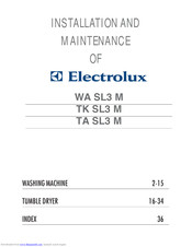 Electrolux TA SL3 M Installation And Maintenance Manual