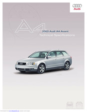 Audi 2003 A4 Avant Technical Specifications