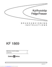 ELEKTRO HELIOS KF 1869 Instructions Manual