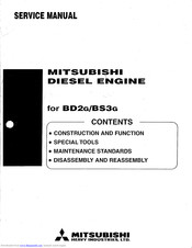 Mitsubishi Heavy Industries BD2G Service Manual